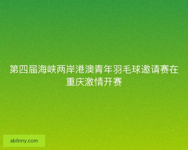 第四届海峡两岸港澳青年羽毛球邀请赛在重庆激情开赛